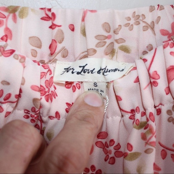 For Love and Lemons Mini Dress Off Shoulder Tiered Lace Floral Pattern Small - Picture 7 of 9